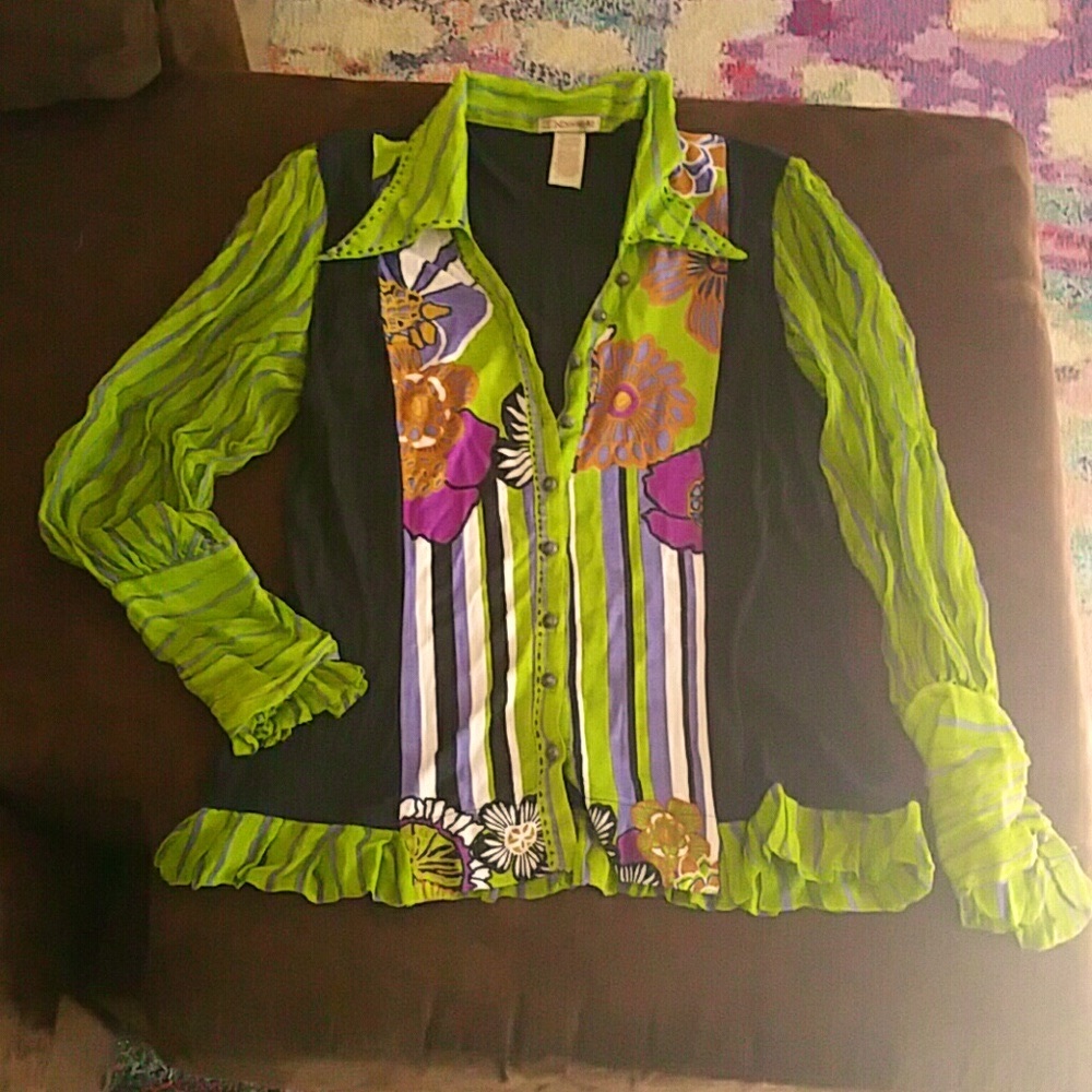 Inndochine women's blouse,  size Large